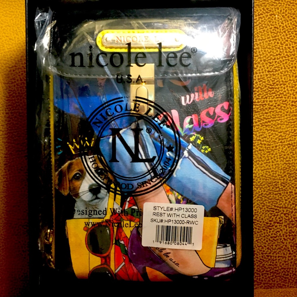 Nicole Lee "REST WITH CLASS" Crossbody Wallet